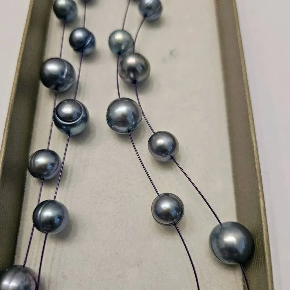 NWT Honora Collection Grey Pearl layered Necklace